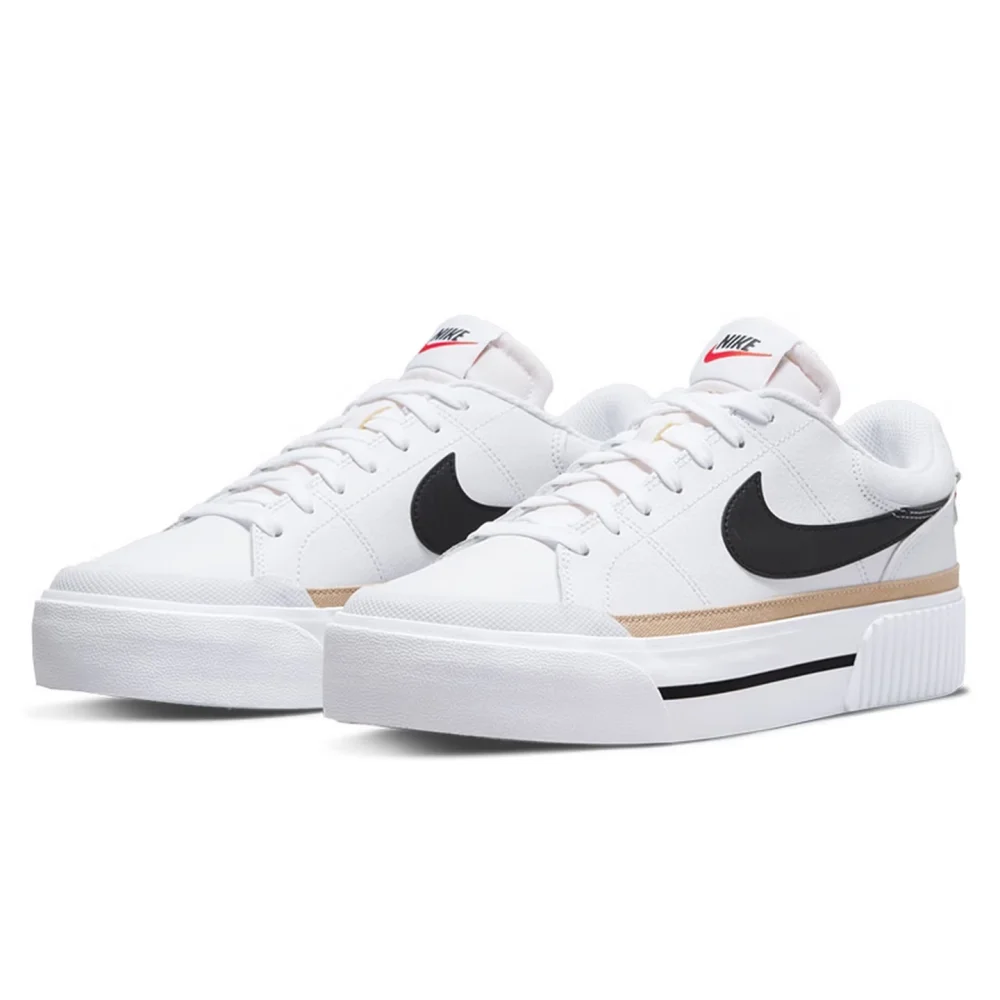 Nike Court Legacy Lit Leather Comfort Slip-Resistant Cushioning Durable Low-Top Tennis Shoe Women's DM7590-100 - AliExpress Sneakers
