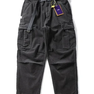Retro Japanese Streetwear Youth Loose Straight Corduroy Work Pants Men's Casual Trousers Comfortable Non-stretch Cotton - AliExpress Pants