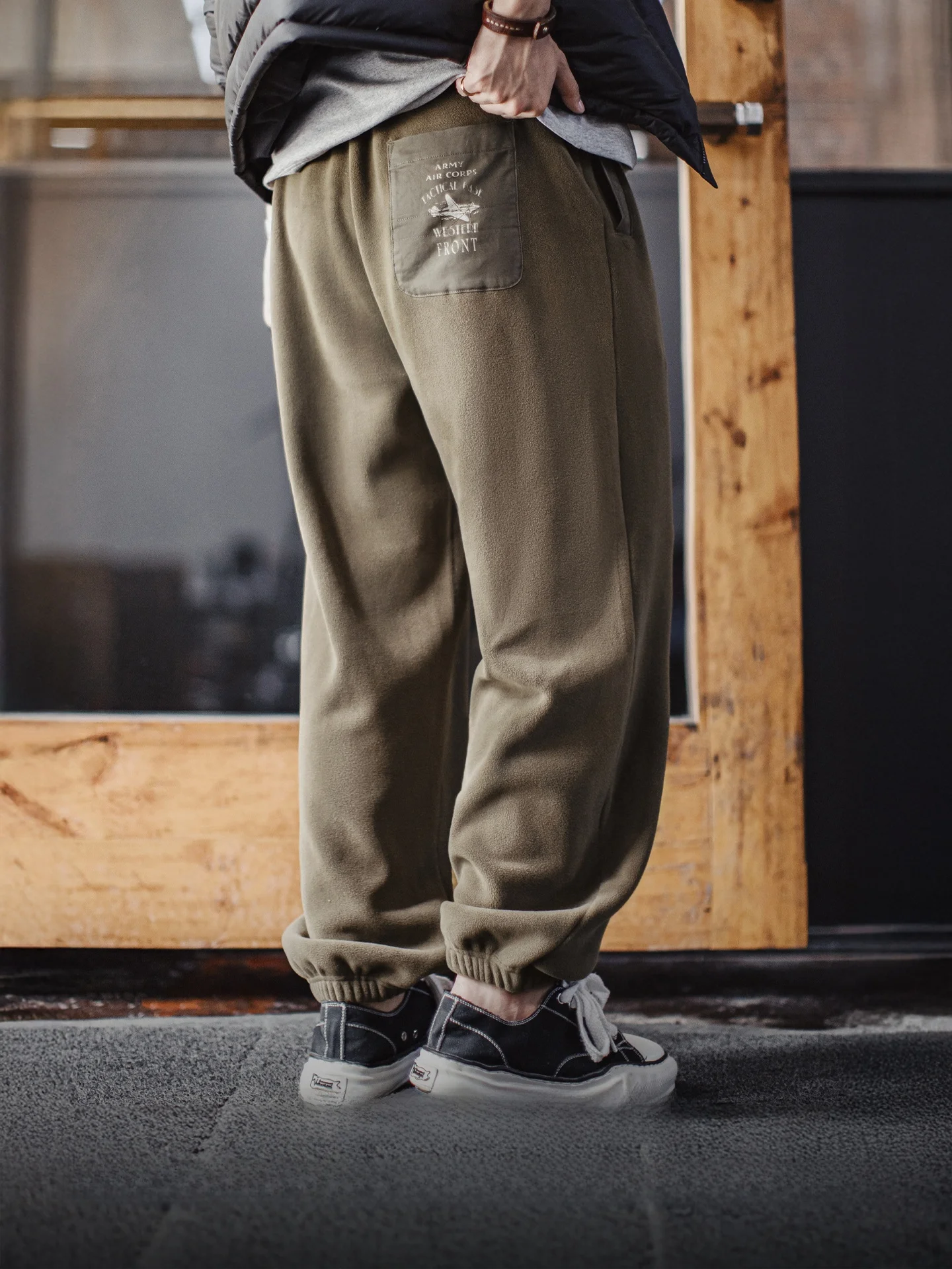 Maden Men's Fce Lined Cargo Pants Autumn Winter Casual Trousers with Elastic Waisand Warm Brown Straight Leg Lengths - AliExpress Pants