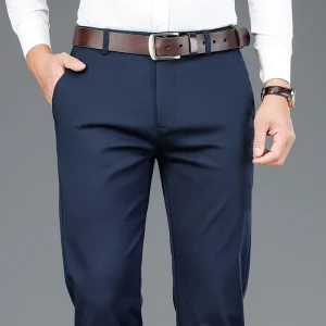 2023 Spring New Men's Bamboo Fiber Casual Pants Classic Style Business Fashion Khaki Stretch Cotton Trousers Male Brand Clothes - AliExpress Pants