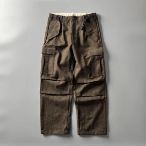 P975 Workwear Pants 50 Wool Thiened Fce Loose Straight Leg Cuffed Japanese Sle Casual Trousers for Young Men - AliExpress Pants
