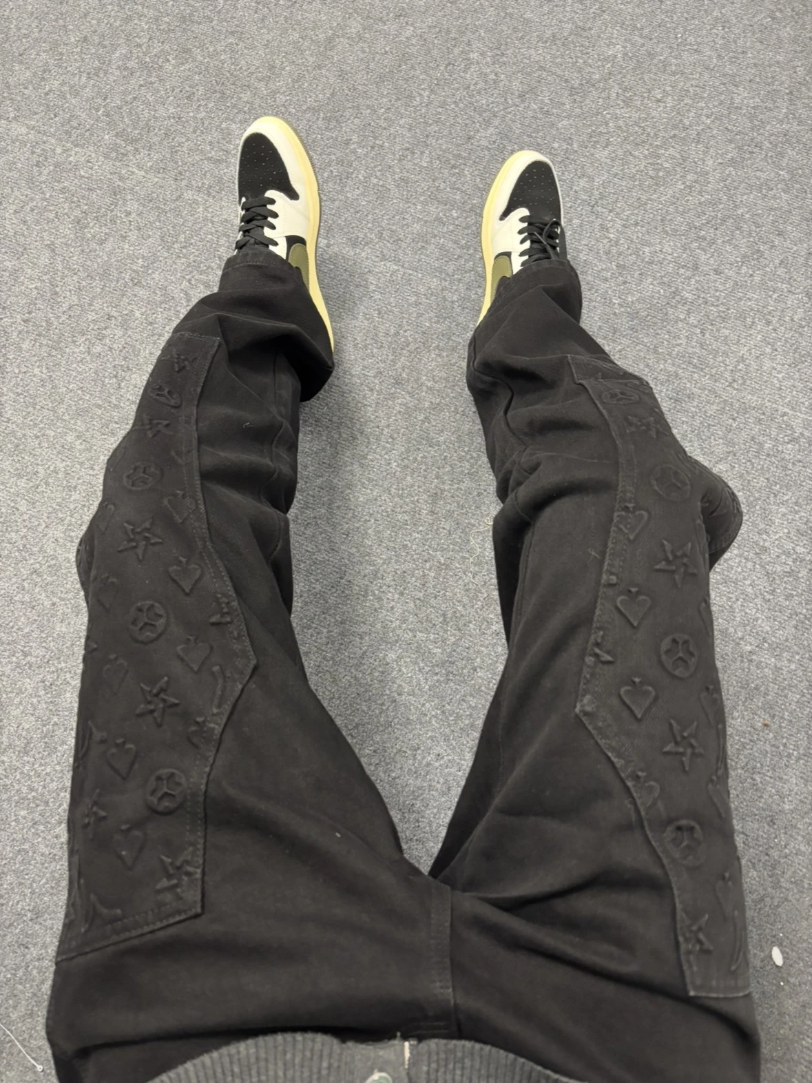 Retro American Waed Print Zipper Hard Man Casual Versatile Cleanfit Workwear Straight Leg Retro Casual Pants Loose Fit - AliExpress Pants