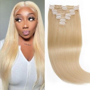 Nadula #613 Lightest Blonde 80g-100g/pack Clip In Human Hair Extensions, Catalog Online Nadula 71
