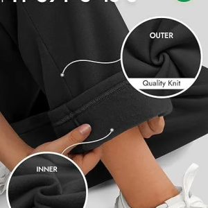 Women Plain Long Elastic Waist Pants Casual Spring/Fall Trousers, JustFashionNow Pants, color:Black|size:3XL
