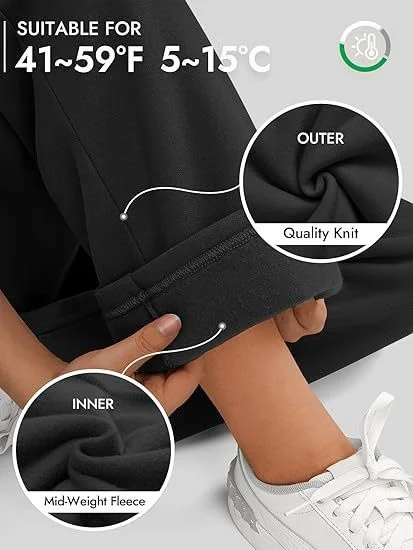 Women Plain Long Elastic Waist Pants Casual Spring/Fall Trousers, JustFashionNow Pants, color:Black|size:3XL