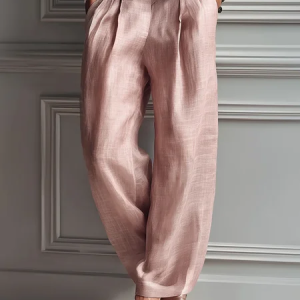 Casual Plain Straight Pants, Pants, color:Pink|size:XXL, Stylewe