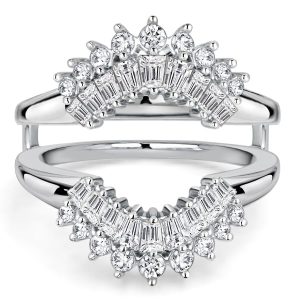 anniversary band - Italo Baguette & Round Cut Guard Enhancer Wedding Band For Women, Italo jewelry - Online Catalog