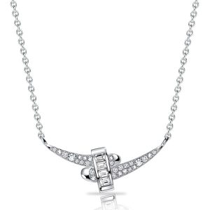 necklaces - Italo Unique Chevron Micro Pave Pendant Necklace For Women, Italo jewelry - Online Catalog