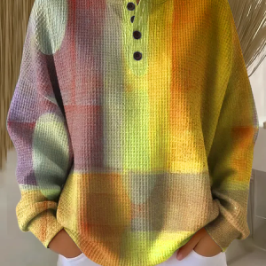Women Abstract Crew Neck Printing Casual Spring/Fall Long Sleeve Sweatshirt, JustFashionNow Sweatshirts & Hoodies, color:Yellow|size:5XL