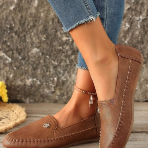 Plain Casual Oxford Shoes, JustFashionNow Oxfords, color:Brown|size:43