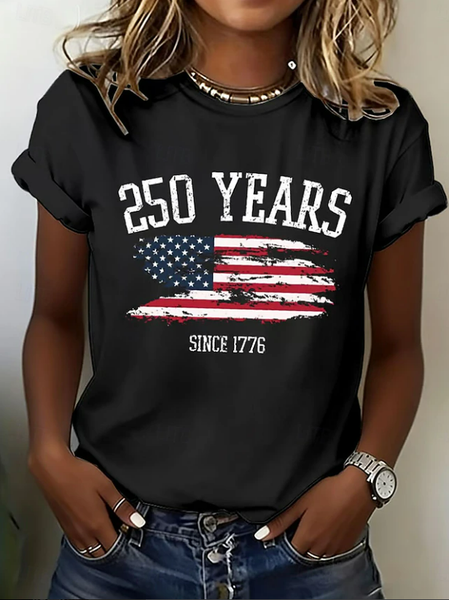 Women Text Letters Short Sleeve Tee T-shirt Crew Neck Printing Casual Graphic Tee Summer Top, JustFashionNow T-Shirts, color:Black|size:XXL - Image 6