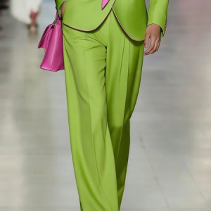 Urban Straight Pants Fashion Pants, Pants, color:Green|size:XS, Stylewe