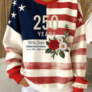 Women Floral Crew Neck Printing Casual Spring/Fall Long Sleeve Sweatshirt, JustFashionNow Sweatshirts & Hoodies, color:As Picture|size:XXL