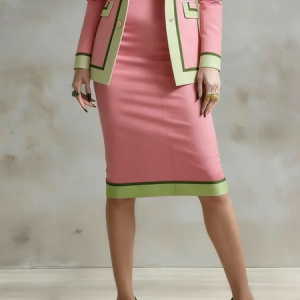 Urban H-Line Knee Length Skirt Natural Fit Summer Commuting, Skirts, color:Pink|size:XXL, Stylewe