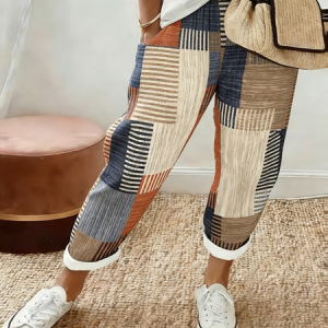 Women Abstract Ankle Pants Pants Casual Spring/Fall Trousers, JustFashionNow Pants, color:As Picture|size:XXL