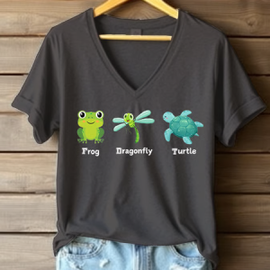 Women Animal Short Sleeve Tee T-shirt V Neck Casual Summer Top, JustFashionNow T-Shirts, color:Light Gray|size:3XL