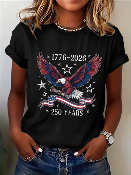 Women Text Letters Short Sleeve Tee T-shirt Crew Neck Printing Casual Graphic Tee Summer Top, JustFashionNow T-Shirts, color:Black|size:XXL - Image 4