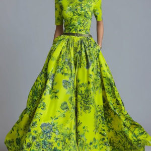 Elegant High Waist Maxi Dress X-Line Crew Neck Summer Event, Maxi Dresses, color:Green|size:XXL, Stylewe
