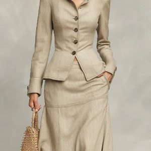 Urban Plain Shirt Collar Jacket, Jackets, color:Oatmeal|size:XXL, Stylewe