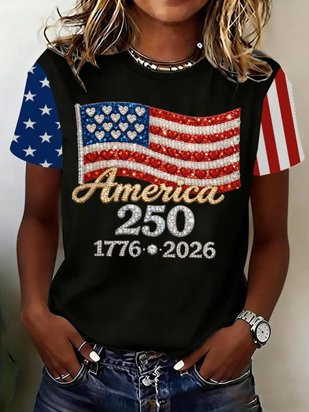 Women Text Letters Short Sleeve Tee T-shirt Crew Neck Printing Casual Graphic Tee Summer Top, JustFashionNow T-Shirts, color:Black|size:XXL - Image 5