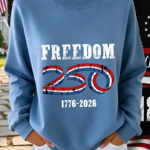 Women Text Letters Crew Neck Vintage Spring/Fall Long Sleeve Sweatshirt, JustFashionNow Sweatshirts & Hoodies, color:Blue|size:5XL
