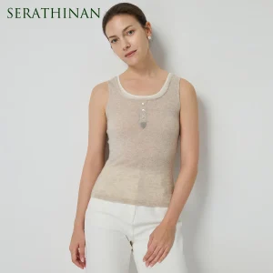 BD3521303 Women's Premium Cashmere Tank Top Soft 94% Cashmere 1/26Nm Yarn Refined Neckline Comfortable Fit Casualwear - AliExpress Sweaters&Jumpers