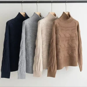 Casual autumn-winter solid color women's cashmere wool pullover - AliExpress Sweaters&Jumpers