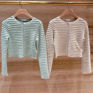 Heavy-Embroidered Knitted Cardigan Coat Women's Faion Spring 2025 Simple Sle Regular Fit Long Sve ort Length Buttone... - AliExpress Sweaters&Jumpers