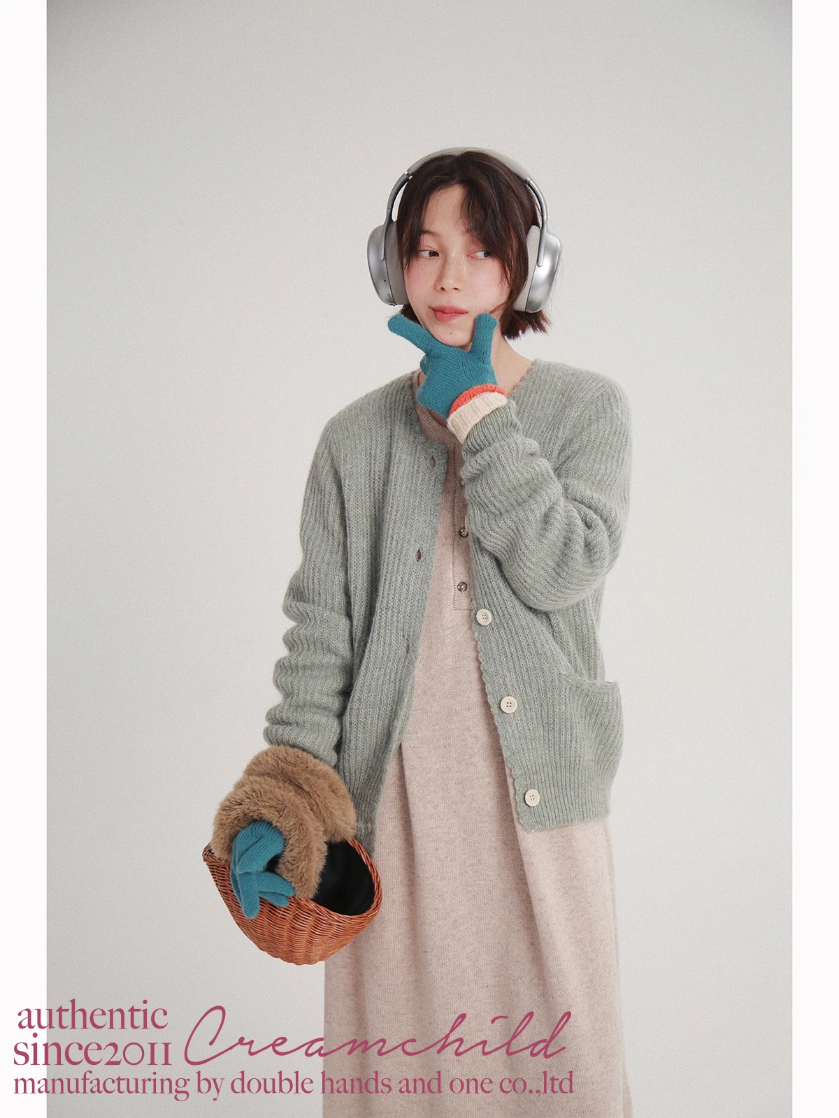 Crchild Women's Knitted Cardigan Sweater Outerwear Winter Layering round Ne Sweet Sle Polyester Wool Blend Coat - AliExpress Sweaters&Jumpers