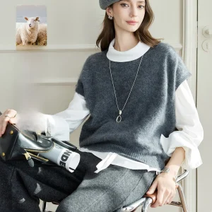 Soft Camere Wool Knitted round Ne Vest Women's Spring Faion Inner Wear Thiened Loose Fit Ladies Faion Top - AliExpress Sweaters&Jumpers