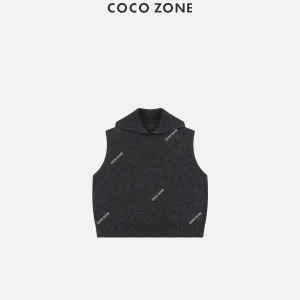 Slimming Faionable 00% Wool Knitted Vest Women's Sle Ox Street Design Versatile Knitwear Casual Commute Sle - AliExpress Sweaters&Jumpers
