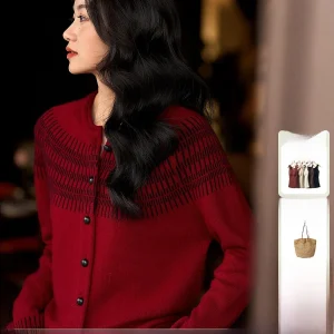XiaoHanGe Wool Camere Knitted Cardigan Casual Loose Fit Long Sve round Ne Button up Warm Office Commute Sle - AliExpress Sweaters&Jumpers