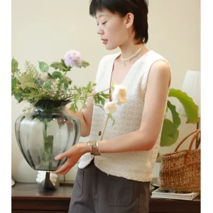 Comfortable Breathable ort V-Ne Svel Knitted Vest Women's Spring New Sle Cotton Lyocell Woolen Blend Cardigan Top - AliExpress Sweaters&Jumpers