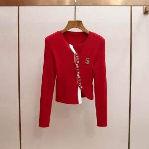 MaSande High-End Women's Autumn Winter New Simple Sle round Ne Slimming Open Cardigan Soft Polyester Fiber Commute Sle - AliExpress Sweaters&Jumpers