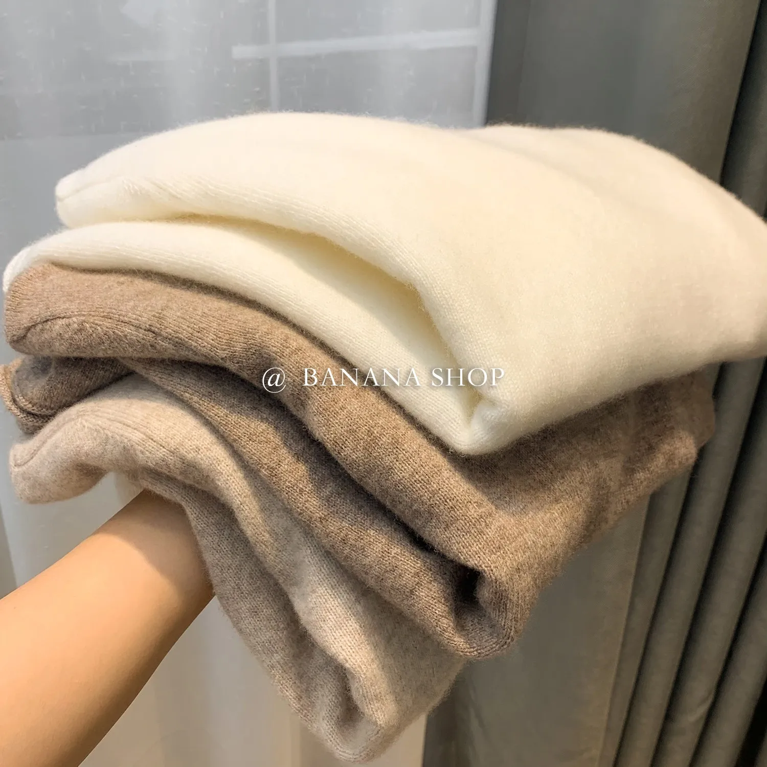 Women's 100% Pure Cashmere Sweater High-Necked Autumn Winter Loose Knitted Wool Bottoming Shirt for Comfortable Warmth - AliExpress Sweaters&Jumpers