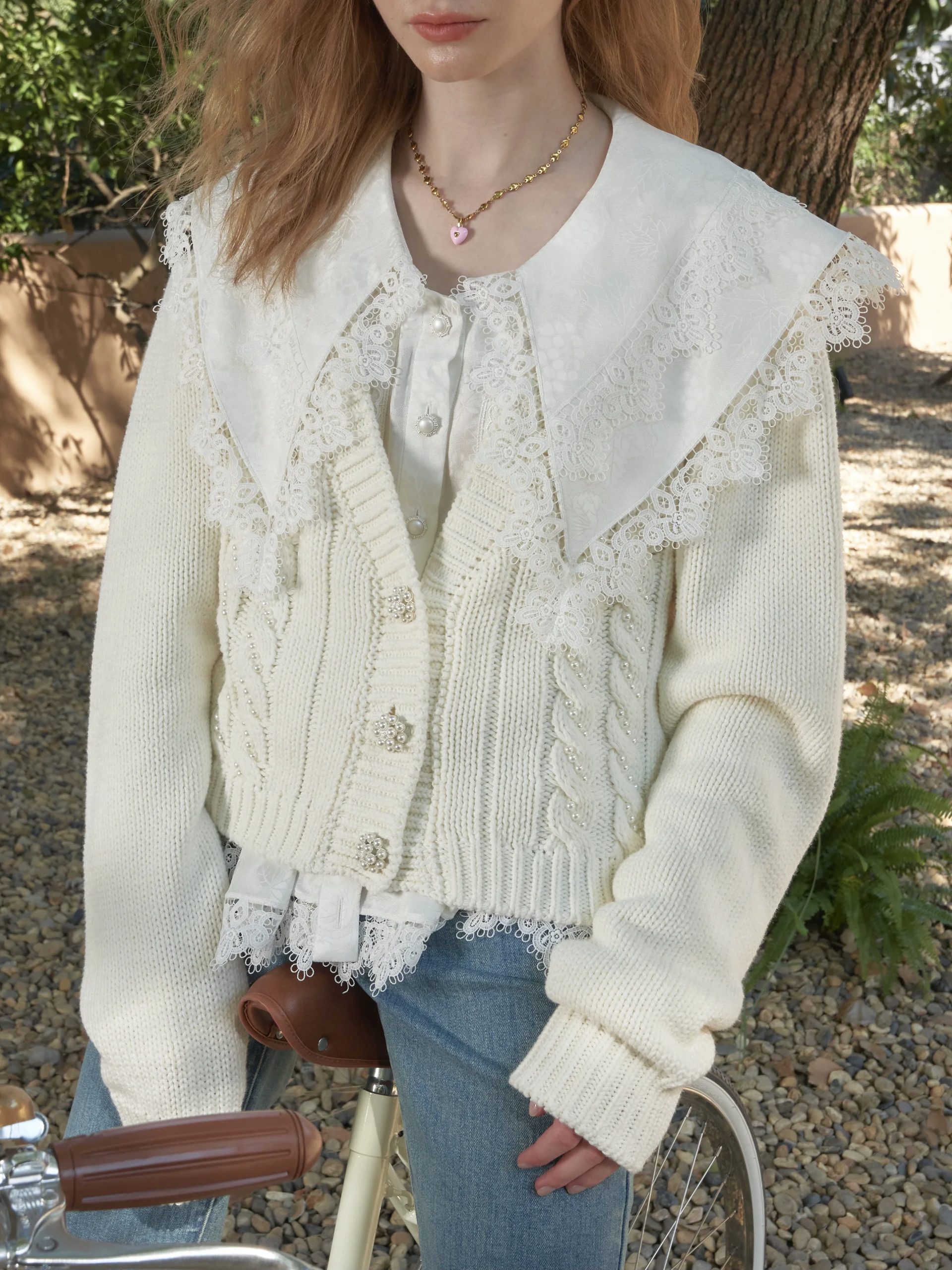 Vintage Knitted Cardigan Loose V-Ne Sweater Outerwear with Pearl Decoration Spiral Pattern Casual Sle Long Sve Top - AliExpress Sweaters&Jumpers