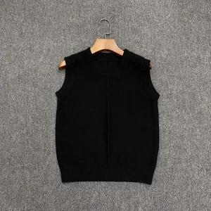 2025 Autumn/Winter New Style Simple And Versatile Round Neck Sleeveless Wool Vest Sweater Top For Women - AliExpress Sweaters&Jumpers
