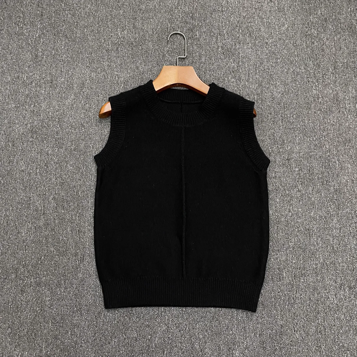 2025 Autumn/Winter New Style Simple And Versatile Round Neck Sleeveless Wool Vest Sweater Top For Women - AliExpress Sweaters&Jumpers