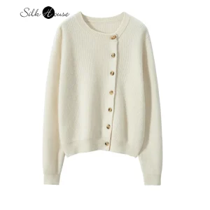 Women's Autumn/Winter Fashion New Soft Glutinous 30% Cashmere 70% Wool Solid Color Stand Up Collar Long Sleeved Knitted Jacket - AliExpress Sweaters&Jumpers