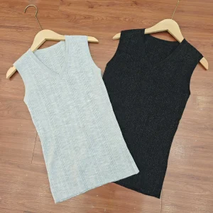New Spring/Summer High-Quality Gold Thread Ultra-Fine Wool Thin Cardigan + Vest In 2 Colors - AliExpress Sweaters&Jumpers