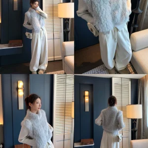 GV Big Brother Island Narrative Knitted Patchwork Eco-Friendly Beach Wool Stand Collar Zipper Jaet Women's Original Design Top - AliExpress Sweaters&Jumpers