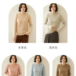 New Women's 100% Cashmere Sweater O-Neck Long Sleeve Pullover Autumn Winter Basic Cashmere Knitwear Soft Warm Female Clothing - AliExpress Sweaters&Jumpers