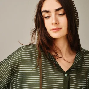 Lightweight Loose Striped Cardigan Hooded Sea Soul Design Viscose Blend Transparent Mesh Casual Knitted Women's Top - AliExpress Sweaters&Jumpers