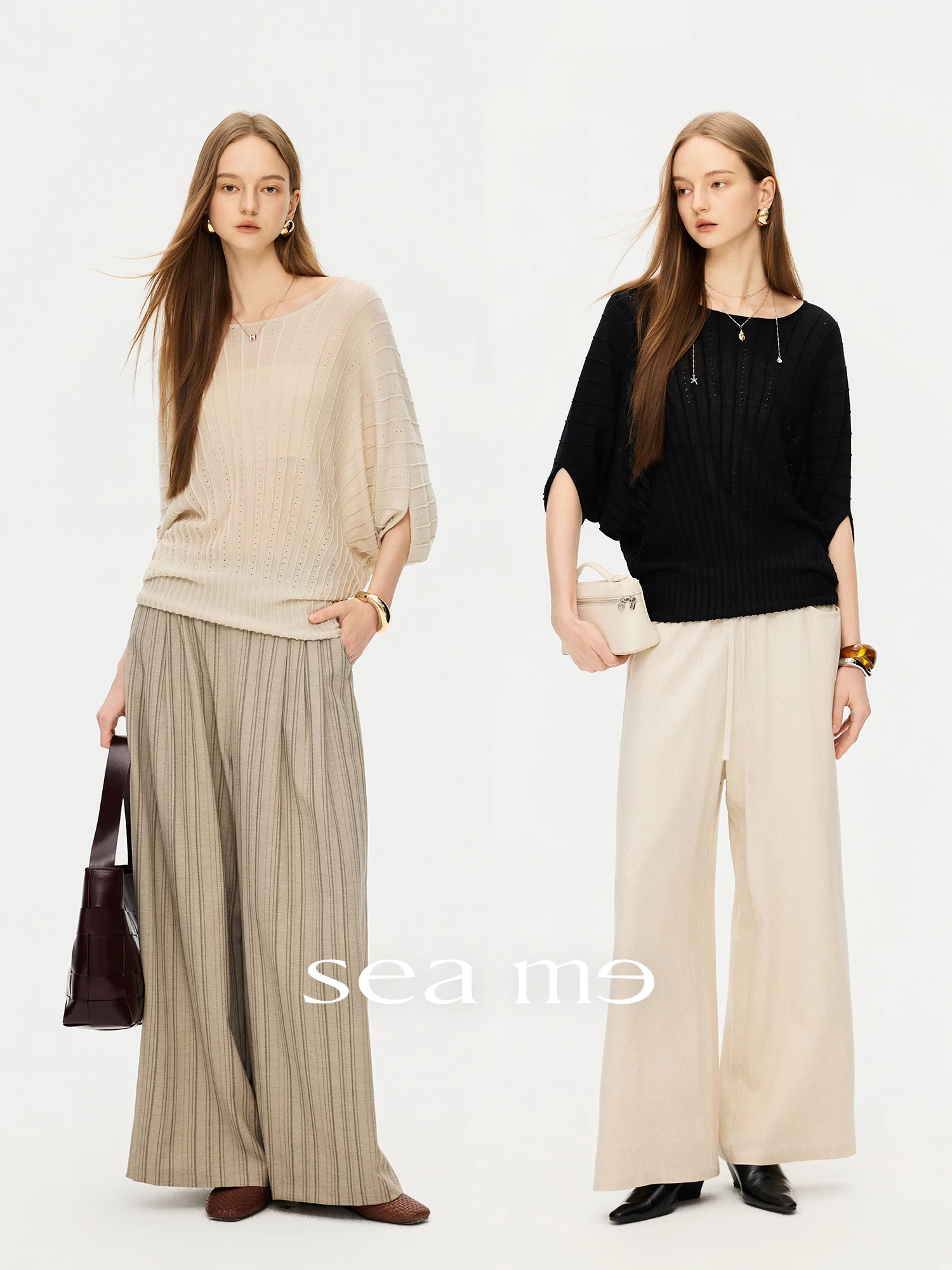 Se Tide Seeking Ry Casual Batwing Sve Linen Knitted Top Spring Summer Seven Quarter Sve T-irt Women's Faion - AliExpress Sweaters&Jumpers