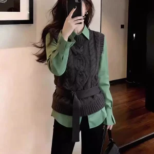 Spring 2026 Commuter Sle Women's een Knitwear round Ne Long Sve Inner Wear Versatile Top Korean Version Straight Cut - AliExpress Sweaters&Jumpers