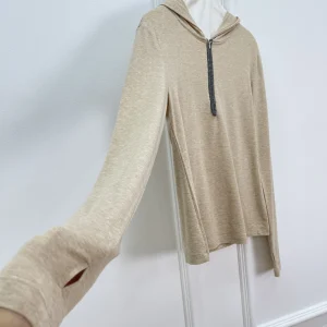 New Autumn And Winter Women'S Hooded Silk Wool Half-Zip Slim Long-Sleeved Bottoming Shirt Thin Stretch Knit Sweater - AliExpress Sweaters&Jumpers