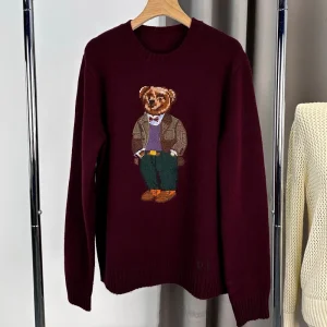 Camere Knitted Long Sve Loose Fit Autumn Winter Sweater Cartoon Bear Embroidery round Ne Warm Thermal Wool B... - AliExpress Sweaters&Jumpers