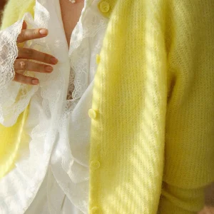 Peru Super Soft Alpaca Knitted Yellow round Ne Open Cardigan Women's Lazy Versatile Sweater Jaet Ast Editor Store - AliExpress Sweaters&Jumpers
