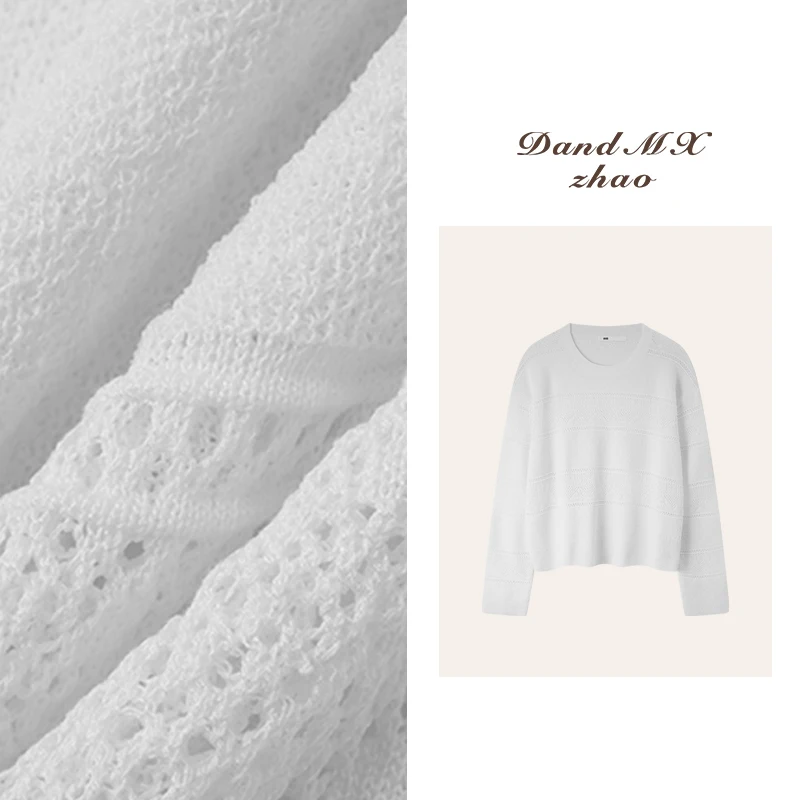Nana Tall DMX n Light Holiday Sle Loose Knitted Hollow Top Polyester Fiber Long Sve Regular Length Pure Color - AliExpress Sweaters&Jumpers