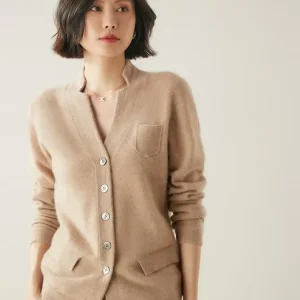 High Quality Women's Cashmere Cardigan Autumn Winter V-neck Long Sleeve Sweater Cashmere Soft Buttons Knitwear Slim Coat - AliExpress Sweaters&Jumpers